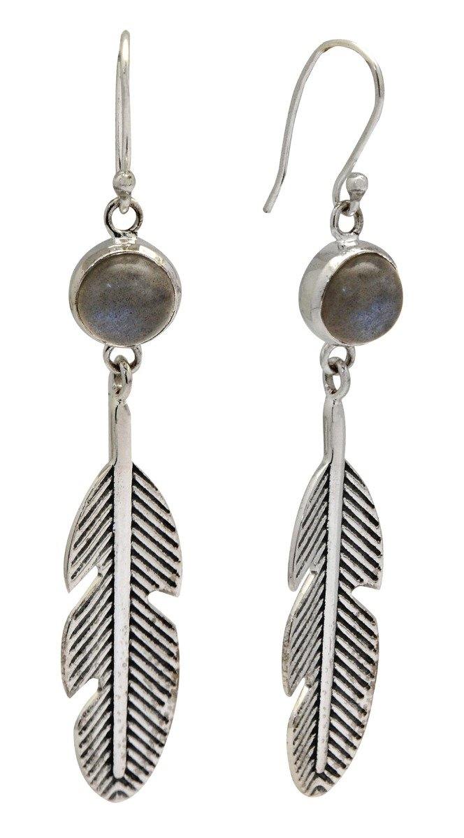 Labradorite Earring Solid 925 Sterling Silver Jewelry - YoTreasure