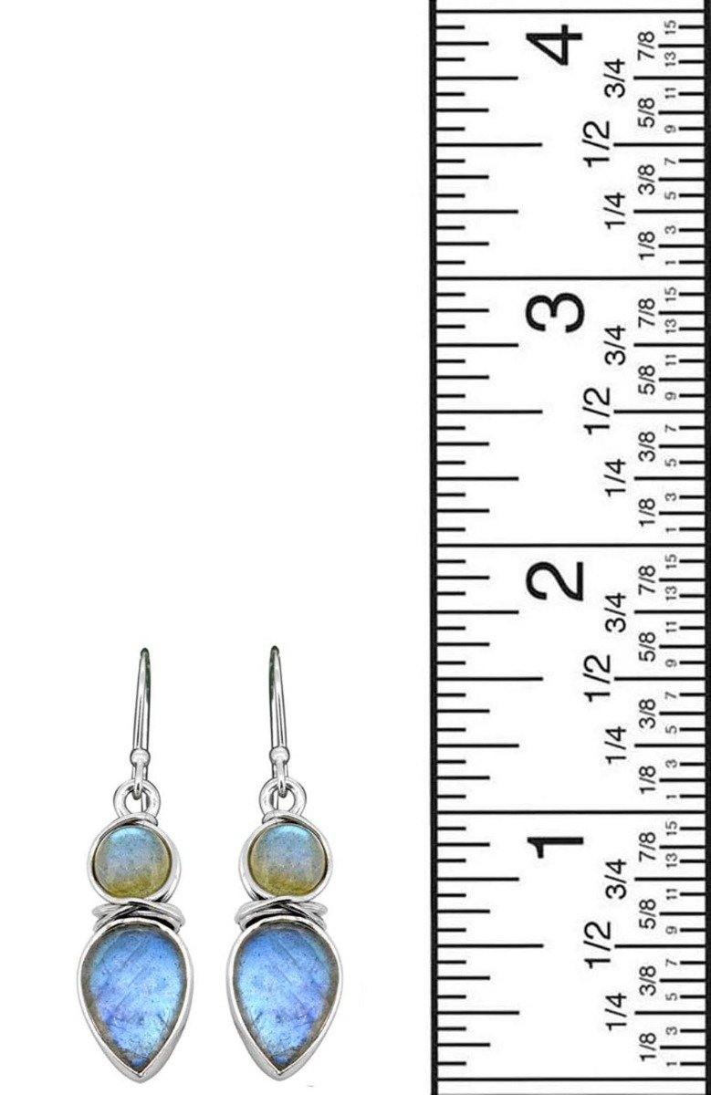 Labradorite Earrings Solid 925 Sterling Silver Women Dangle Jewelry - YoTreasure