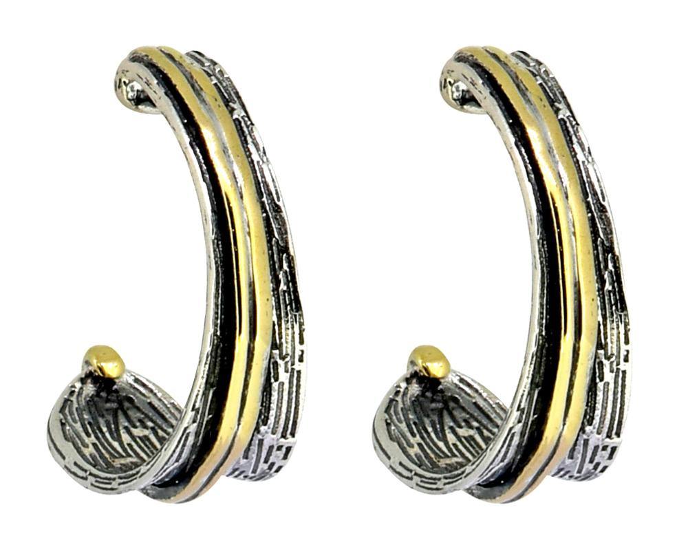 Solid 925 Sterling Silver Brass Earrings Jewelry - YoTreasure