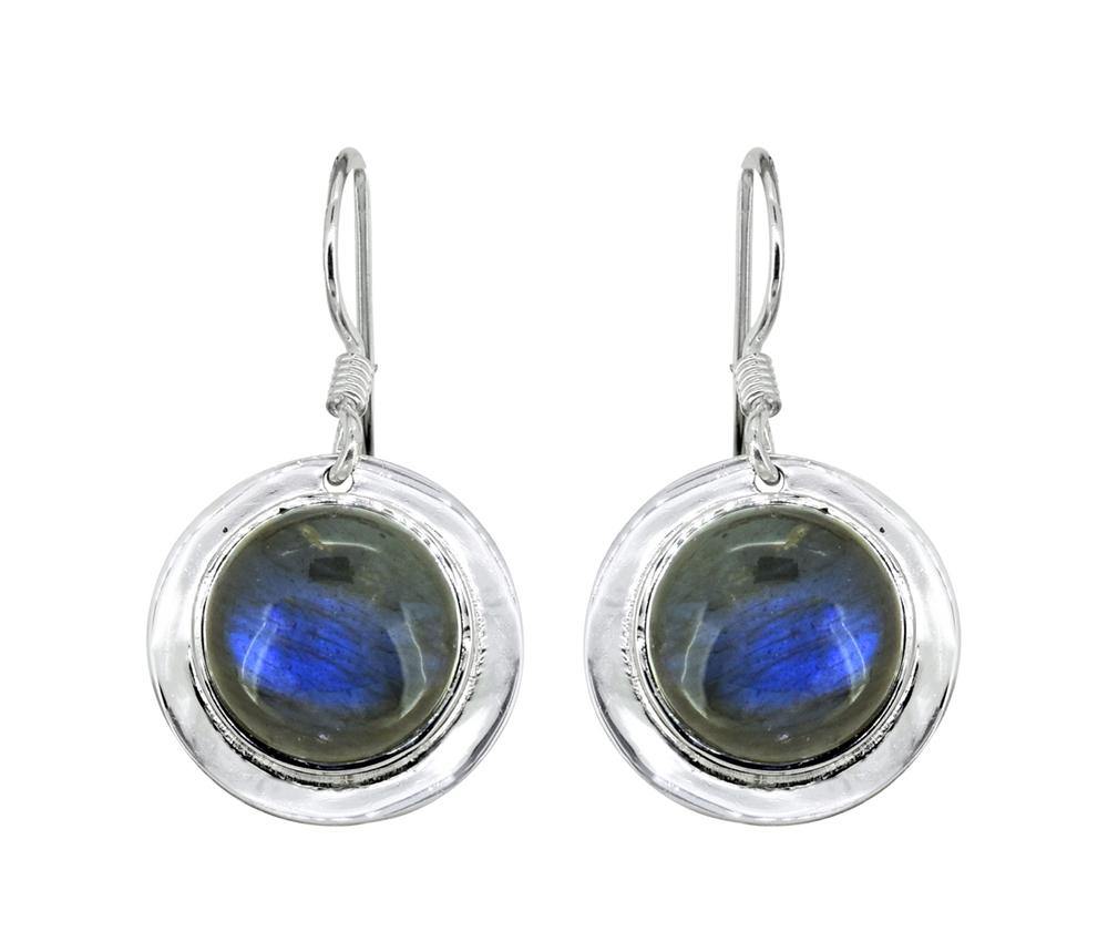 Labradorite Solid 925 Sterling Silver Dangle Earrings - YoTreasure