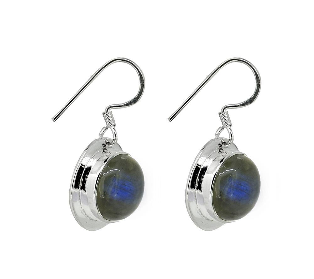 Labradorite Solid 925 Sterling Silver Dangle Earrings - YoTreasure