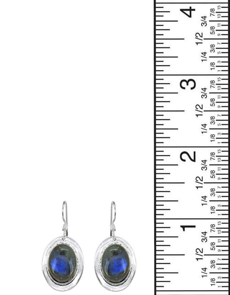 Labradorite Solid 925 Sterling Silver Dangle Earrings - YoTreasure