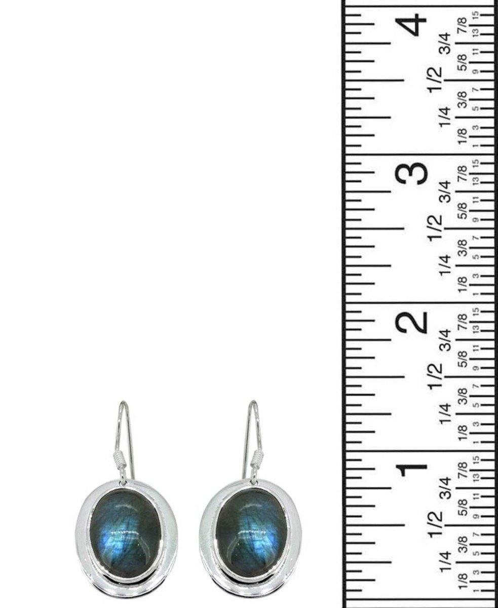 Labradorite Solid 925 Sterling Silver Dangle Earrings - YoTreasure