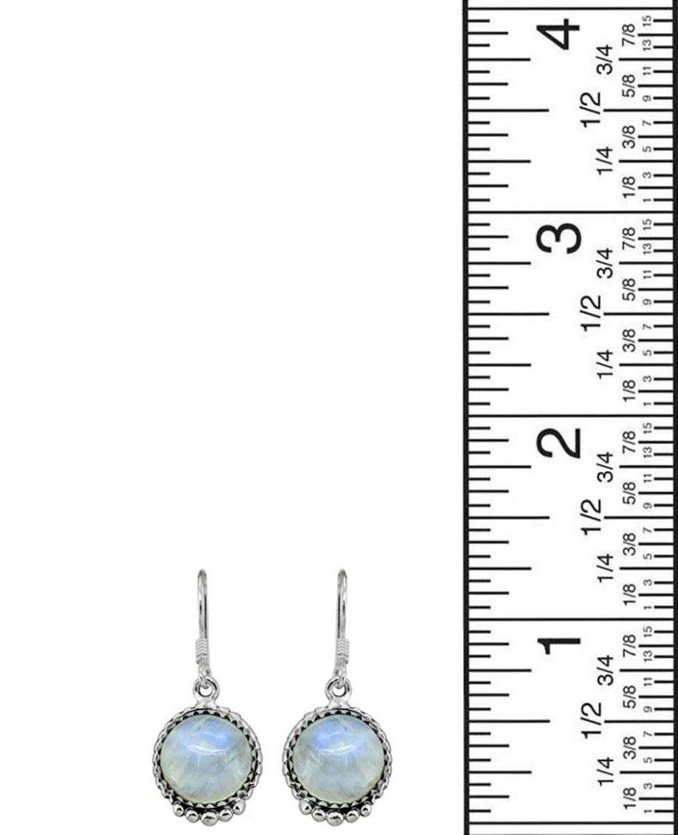 Moonstone Solid 925 Sterling Silver Dangle Earrings - YoTreasure