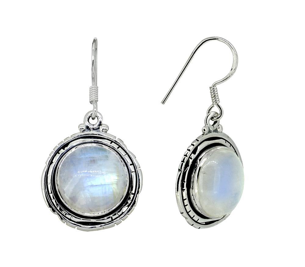 Moonstone Solid 925 Sterling Silver Dangle Earrings Jewelry - YoTreasure