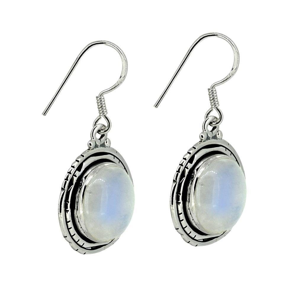 Moonstone Solid 925 Sterling Silver Dangle Earrings Jewelry - YoTreasure
