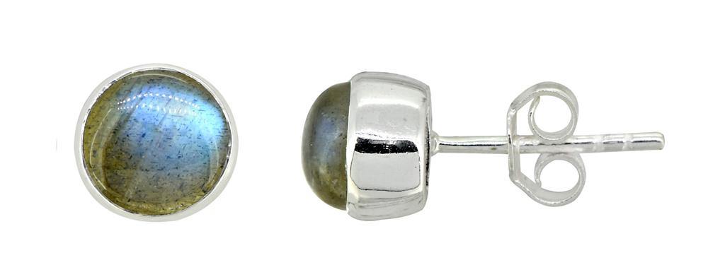 Labradorite Solid 925 Sterling Silver Stud Earrings - YoTreasure