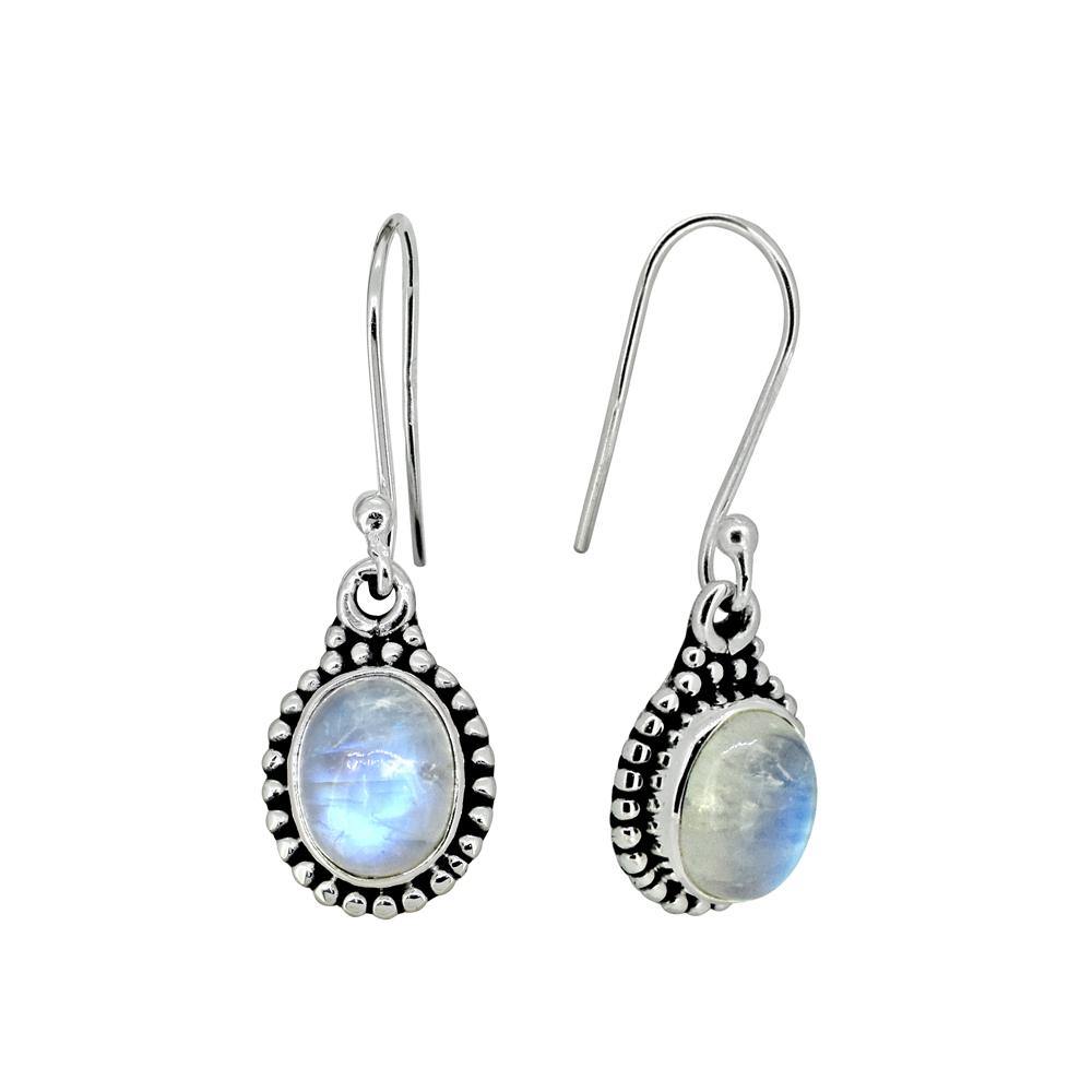 1.25" Moonstone Solid 925 Sterling Silver Dangle Earrings Jewelry - YoTreasure