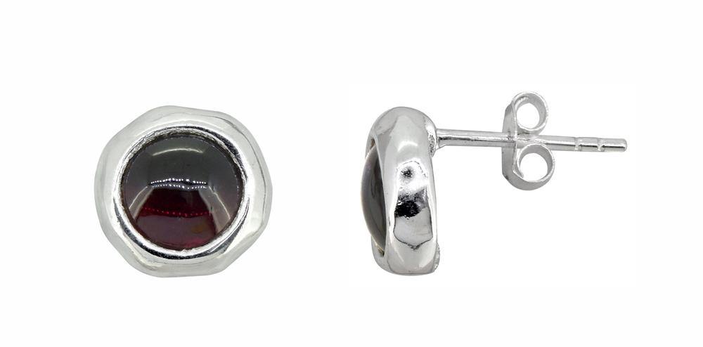 Garnet Solid 925 Sterling Silver Stud Earrings Jewelry - YoTreasure