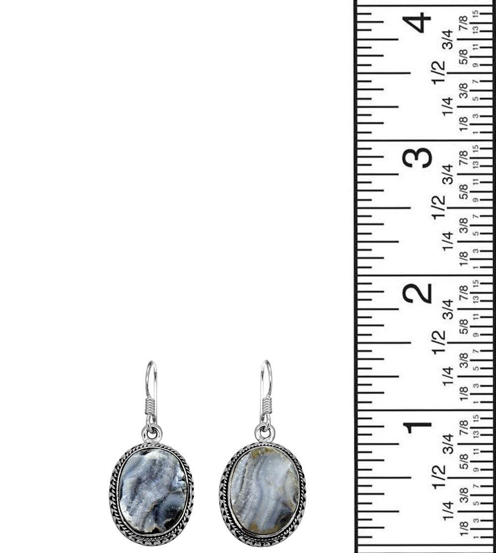 1 1/2" Desert Druzy Sterling Silver Gemstone Earrings - YoTreasure