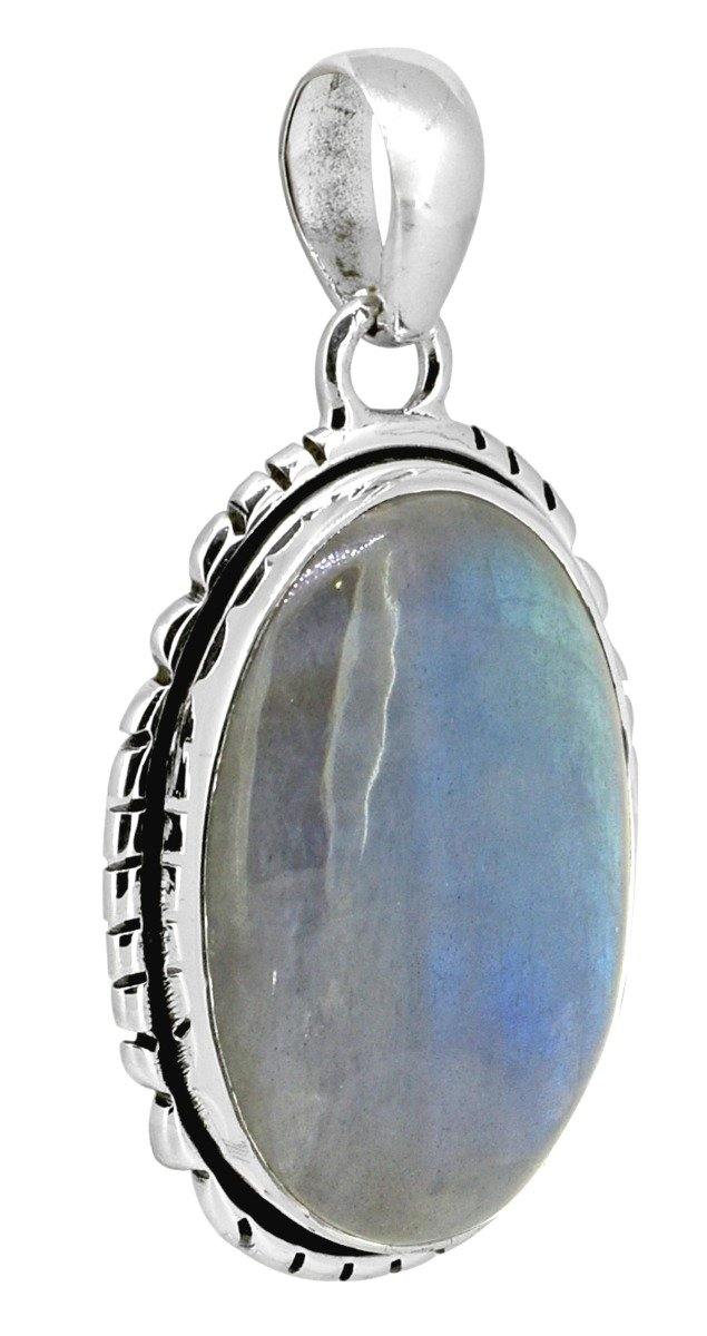 Labradorite Gemstone Pendant 925 Sterling Silver Long Chain Necklace Jewlery Gift, 18" - YoTreasure