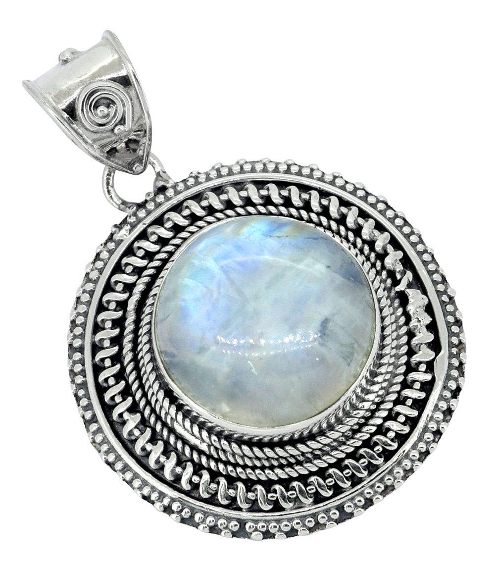 Moonstone Solid 925 Sterling Silver Chain Pendant Necklace - YoTreasure