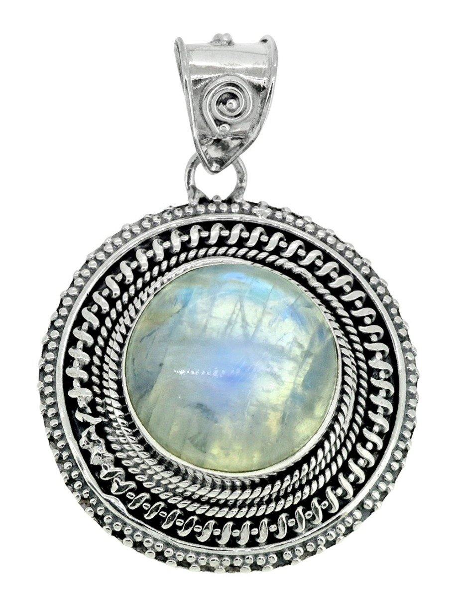 Moonstone Solid 925 Sterling Silver Chain Pendant Necklace - YoTreasure