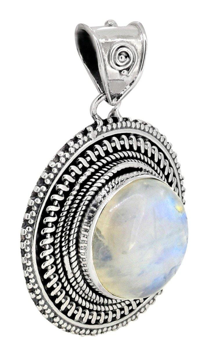 Moonstone Solid 925 Sterling Silver Chain Pendant Necklace - YoTreasure