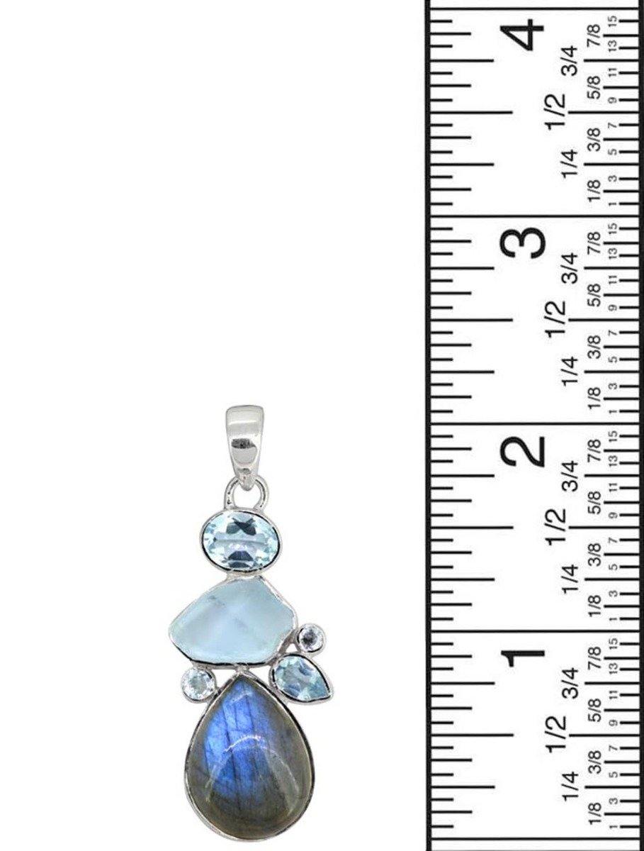 Labradorite Solid 925 Silver Pendant Necklace - YoTreasure