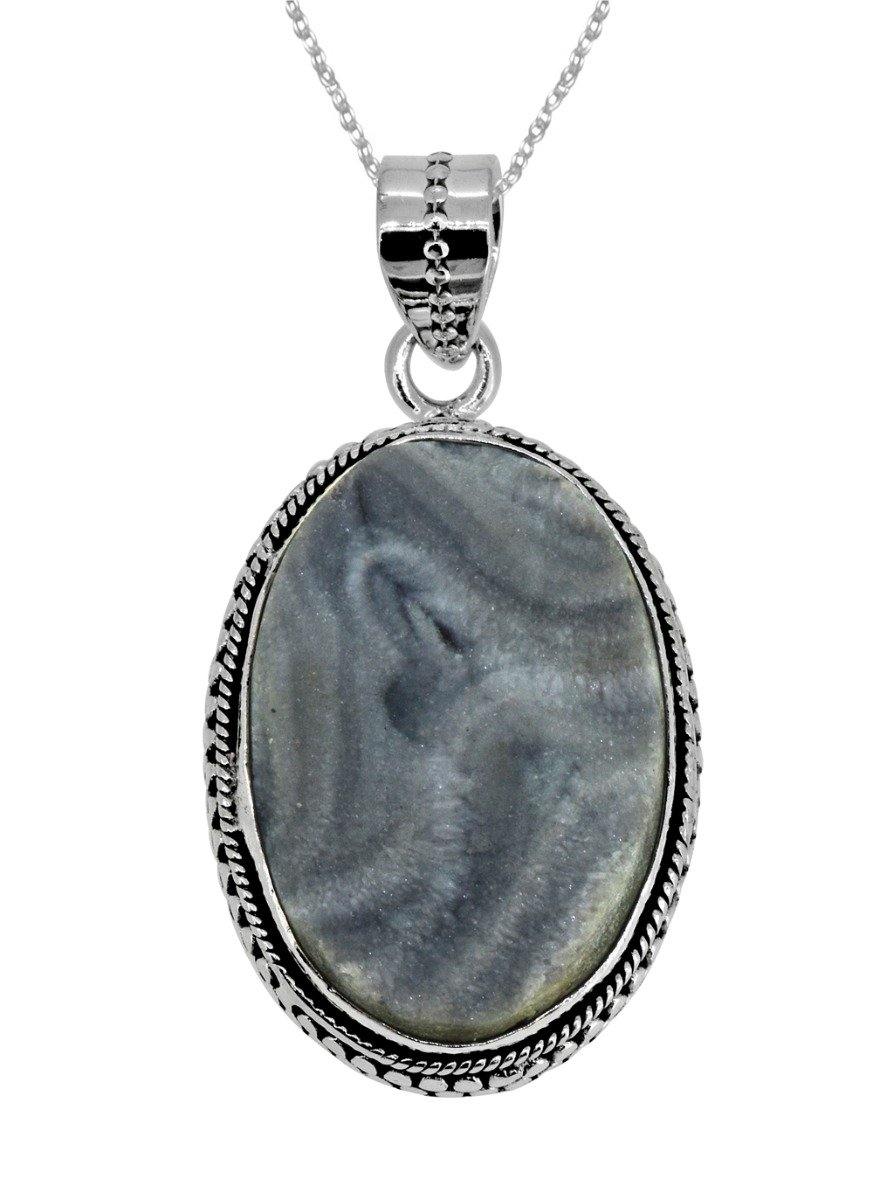 1.73" Desert Druzy Quartz Solid 925 Sterling Silver Chain Pendant Jewelry - YoTreasure