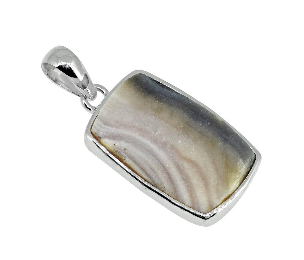 1.73" Desert Druzy Quartz Solid 925 Sterling Silver Chain Pendant Jewelry - YoTreasure