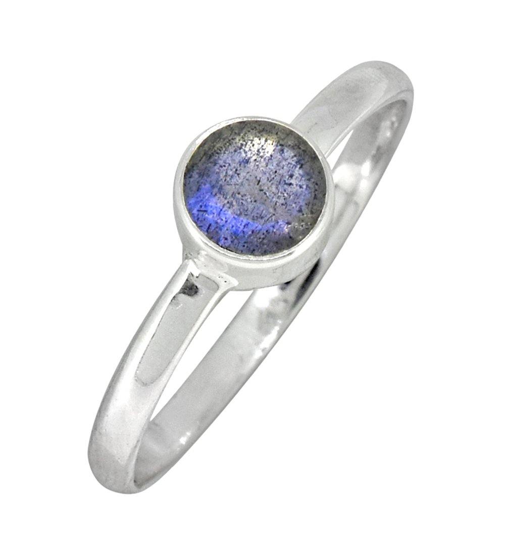 Labradorite Ring Solid 925 Sterling Silver Gemstone Jewelry - YoTreasure