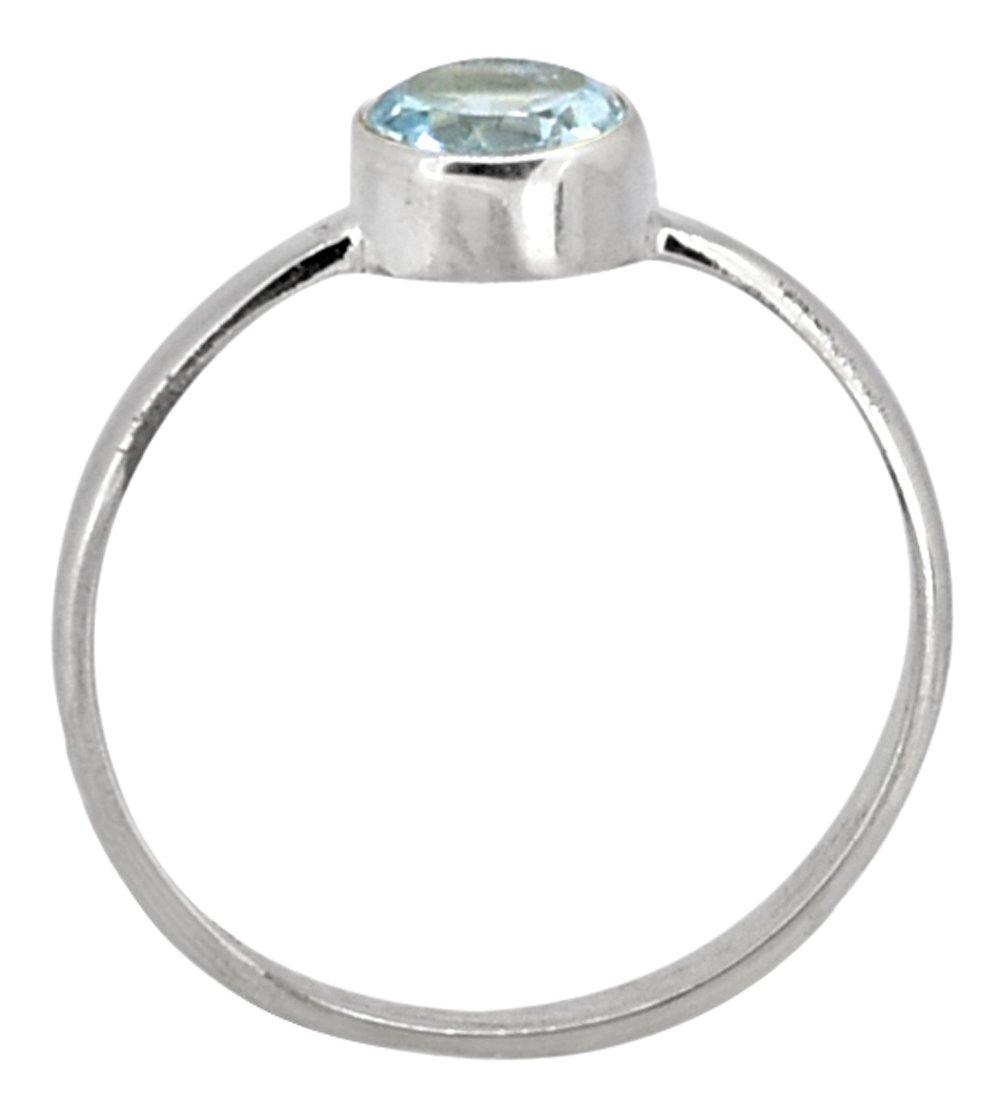 Blue Topaz Solid 925 Sterling Silver Ring Jewelry - YoTreasure