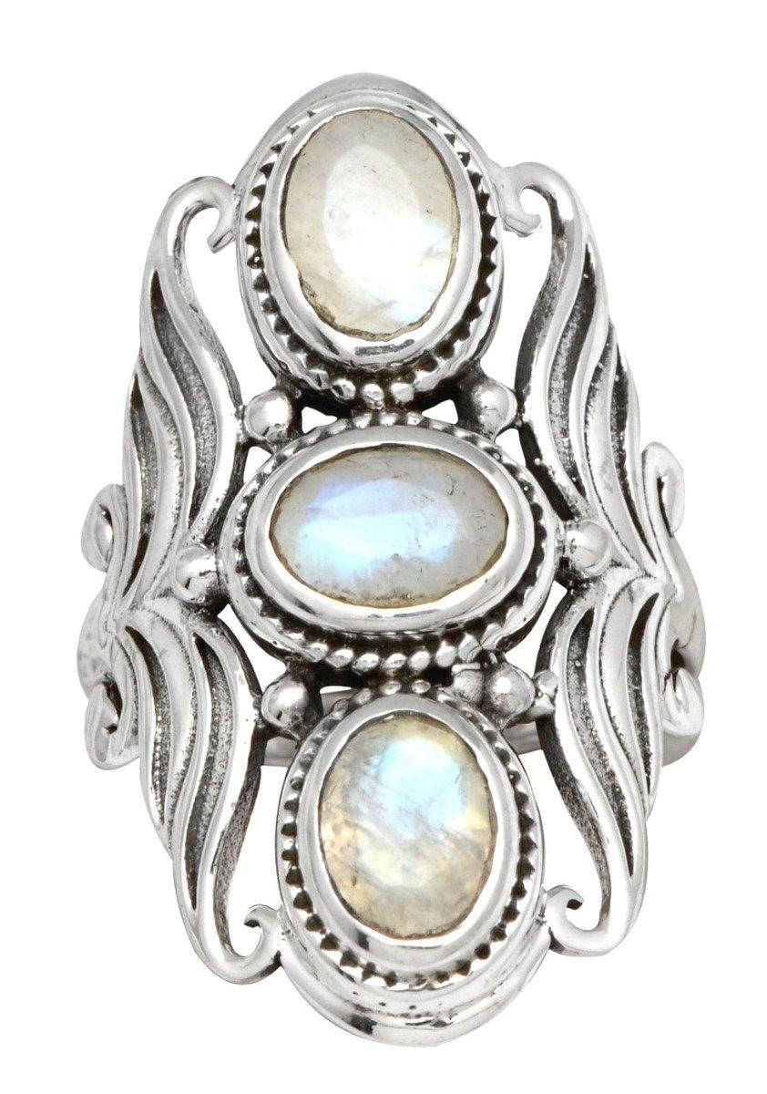 Moonstone Solid 925 Sterling Silver Ring Silver Jewelry - YoTreasure