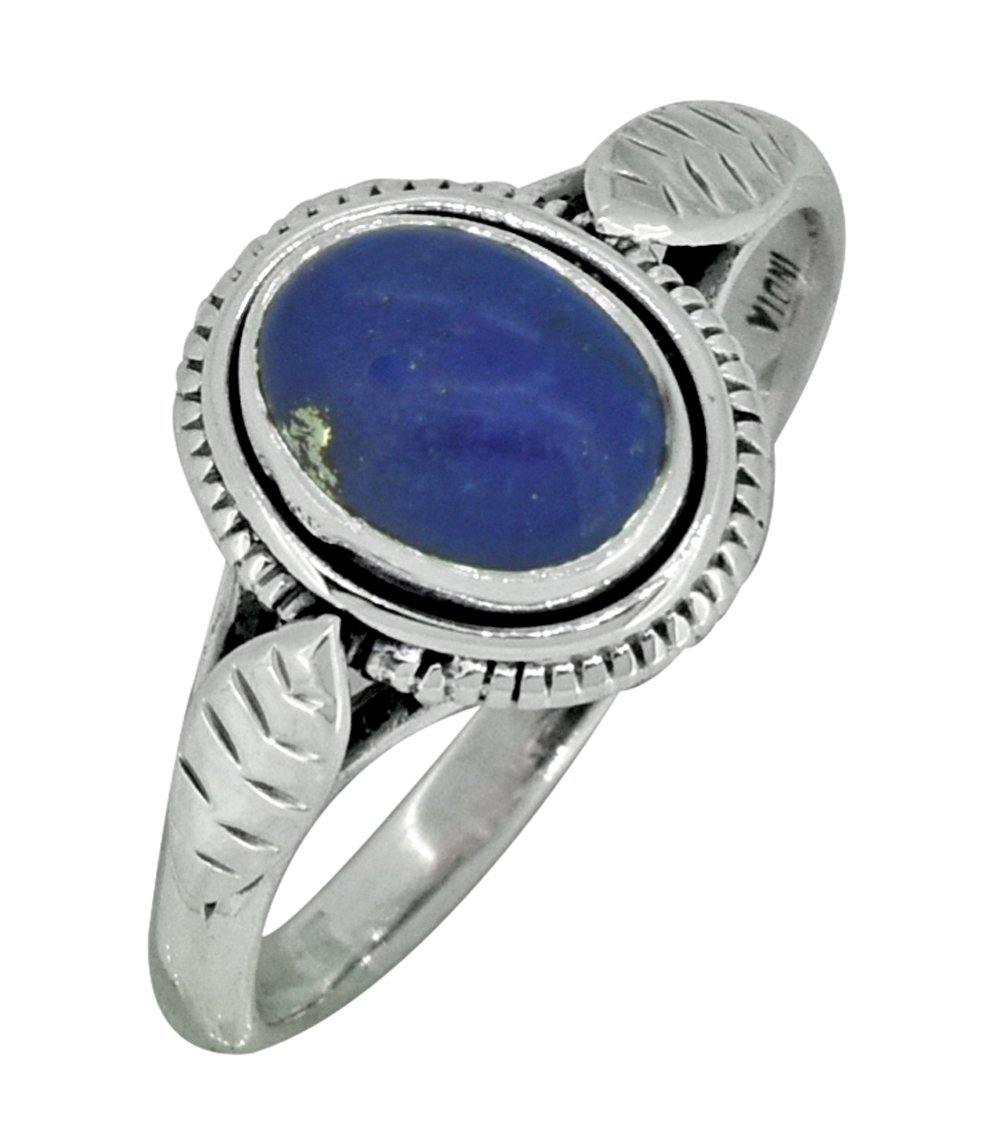 Lapis Lazuli Ring Solid 925 Sterling Silver Jewelry - YoTreasure