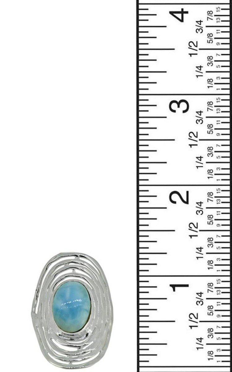 Natural Larimar Ring 925 Sterling Silver Designer Jewelry - YoTreasure