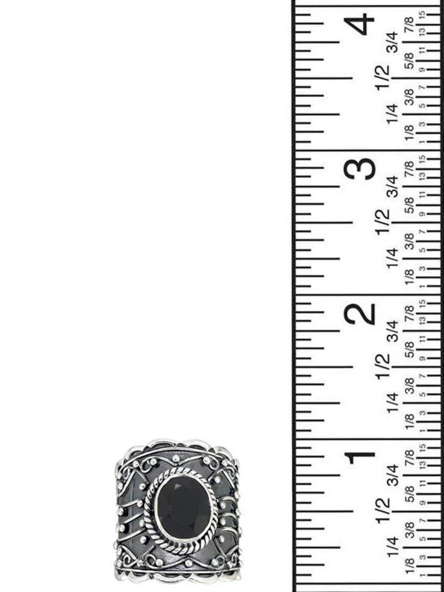 Black Onyx Solid 925 Sterling Silver Designer Ring Jewelry - YoTreasure
