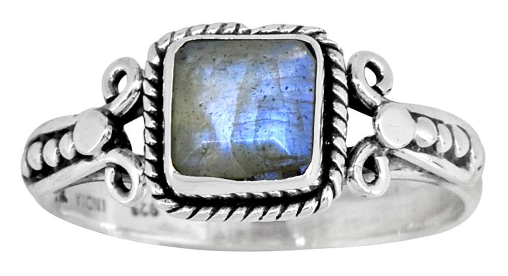 Labradorite Ring Solid 925 Sterling Silver Gemstone Jewelry - YoTreasure