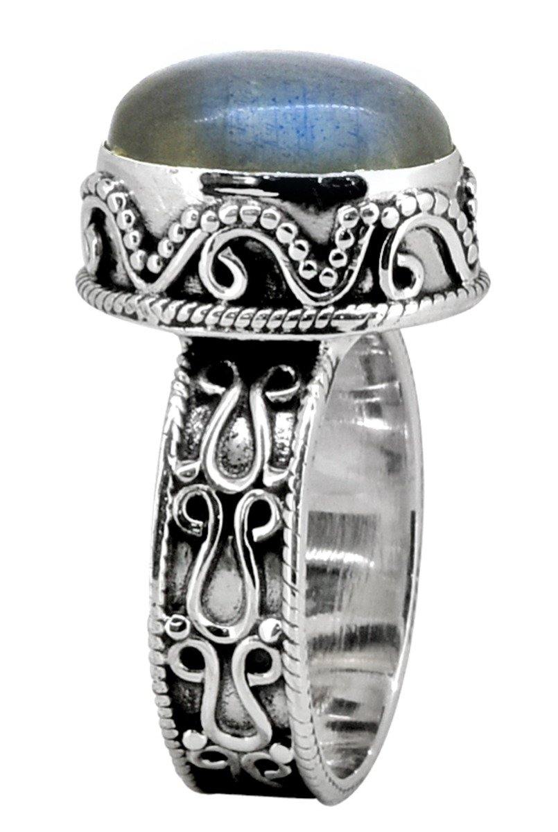 Labradorite Solid 925 Sterling Silver Ring Jewelry - YoTreasure