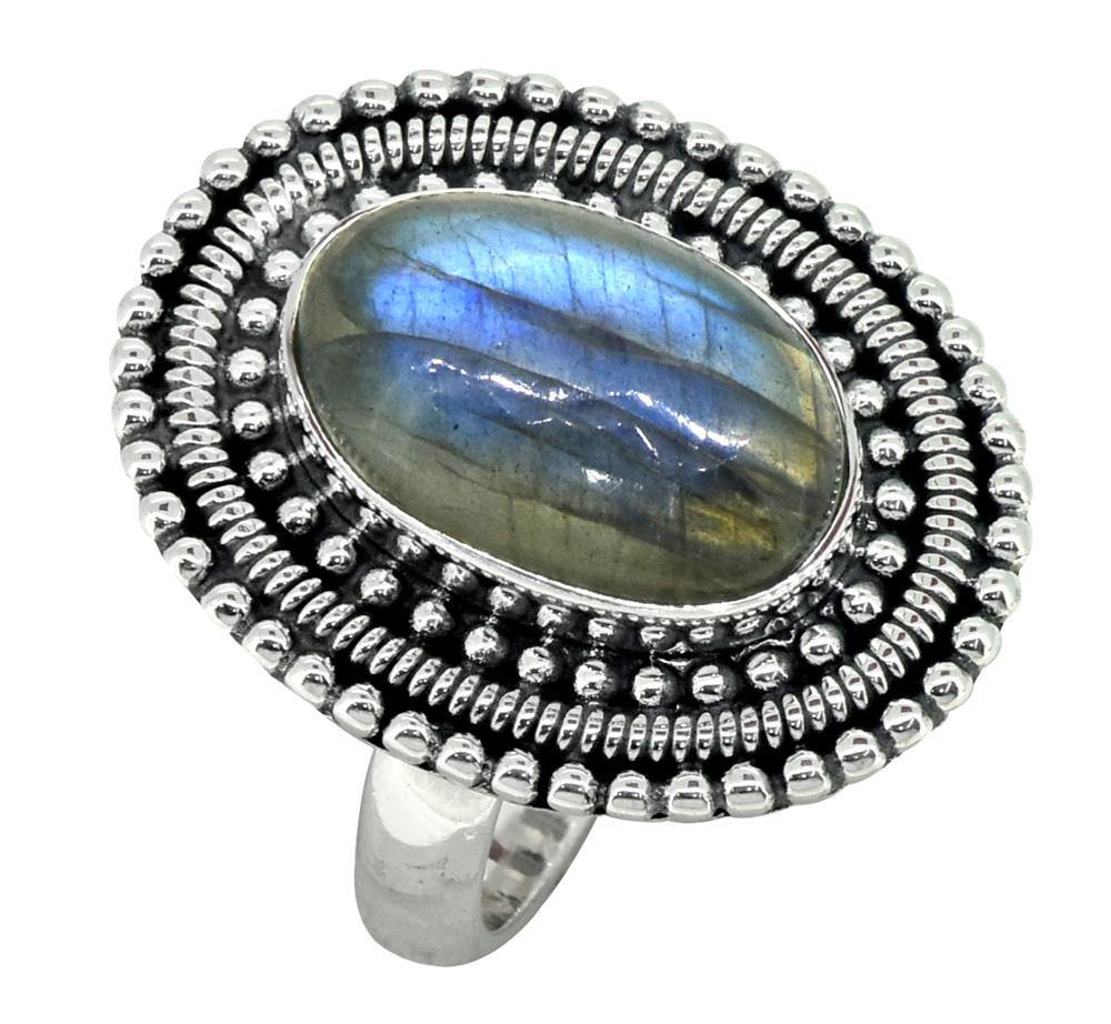 Labradorite Solid 925 Sterling Silver Designer Ring - YoTreasure