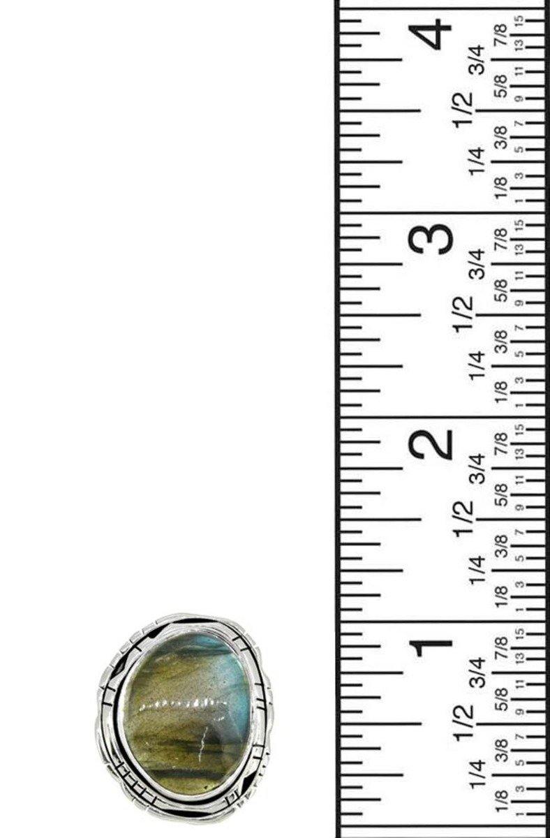 Labradorite Gemstone Solid 925 Sterling Silver Ring - YoTreasure