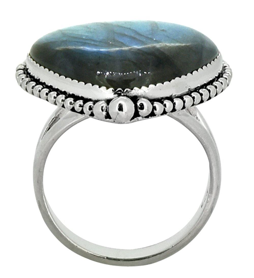 Labradorite Ring Solid 925 Sterling Silver Designer Jewelry - YoTreasure