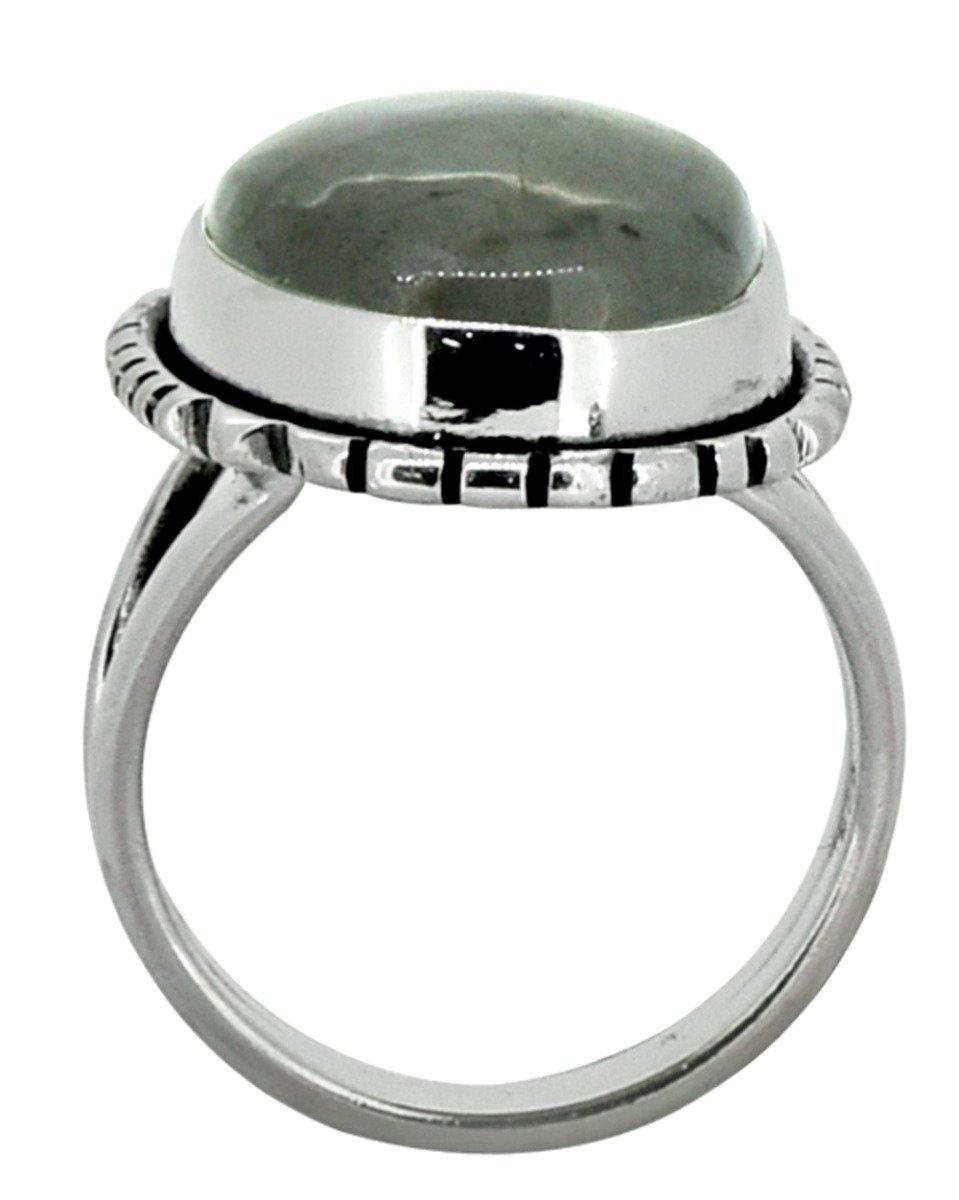 Natural Labradorite Solid 925 Sterling Silver Ring Jewelry - YoTreasure