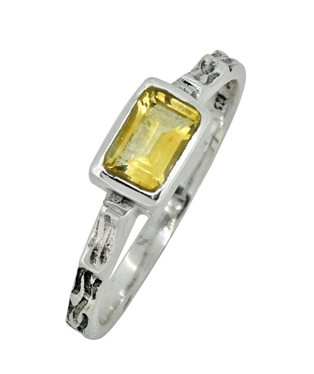 Natural Citrine Ring Solid 925 Sterling Silver Gemstone Jewelry - YoTreasure