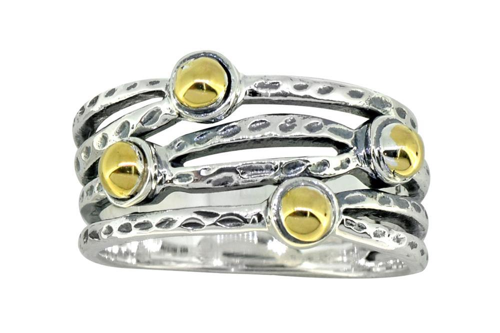 Solid 925 Sterling Silver Brass Bypass Ring Jewelry - YoTreasure