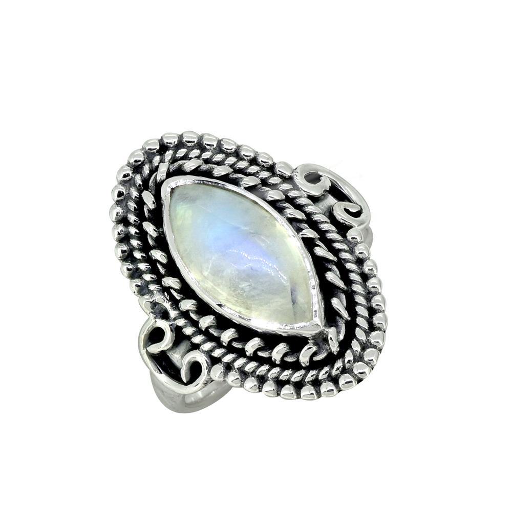 Moonstone Solid 925 Sterling Silver Gemstone Ring - YoTreasure