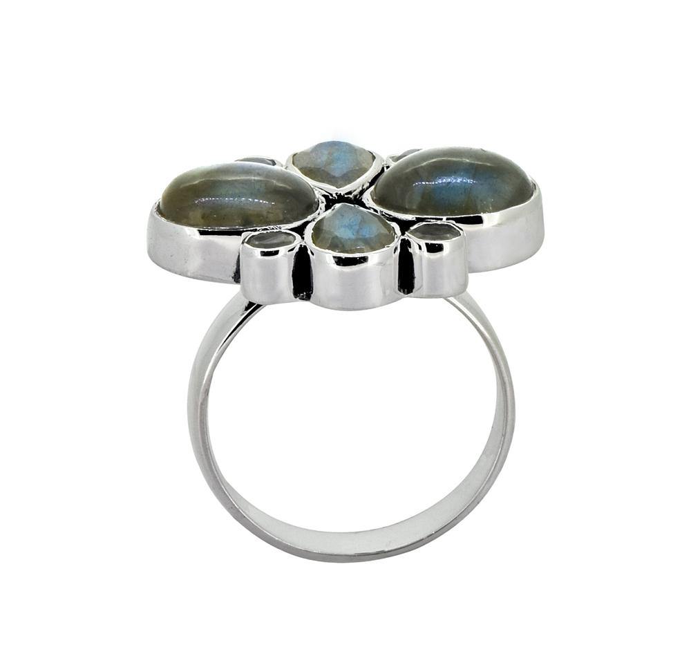 Labradorite Solid 925 Sterling Silver Ring Jewelry - YoTreasure