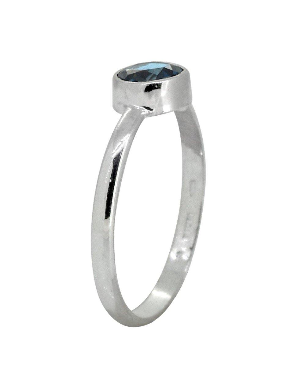 London Blue Topaz Solid 925 Sterling Silver Ring Jewelry - YoTreasure