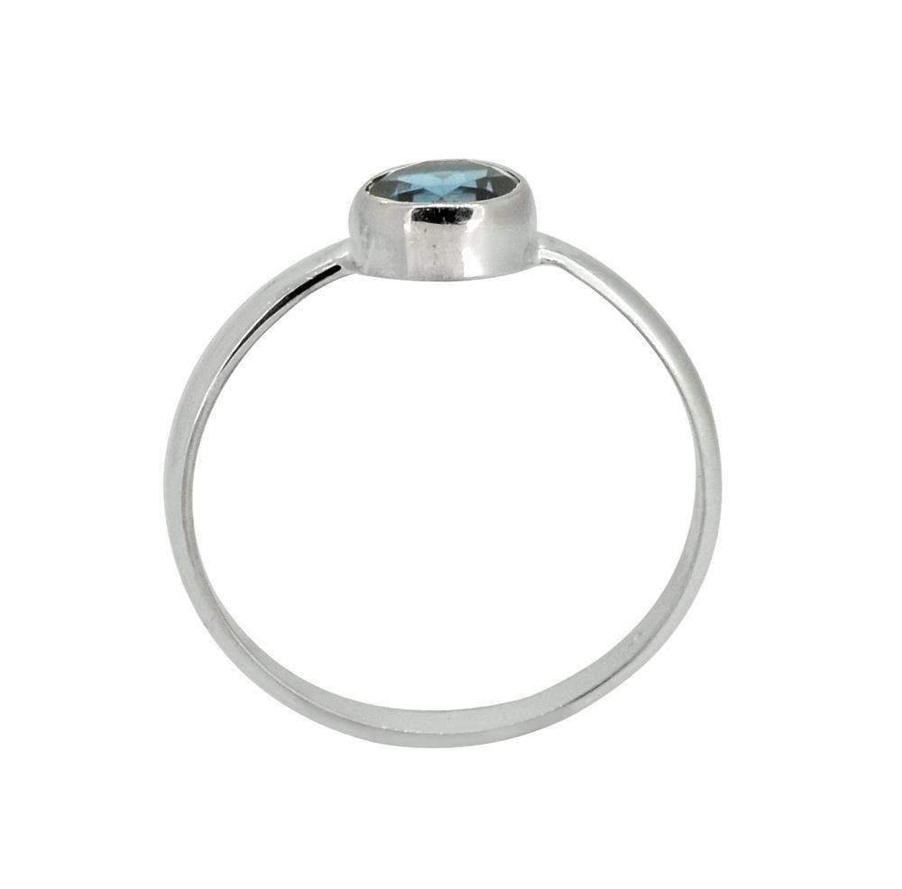 London Blue Topaz Solid 925 Sterling Silver Ring Jewelry - YoTreasure