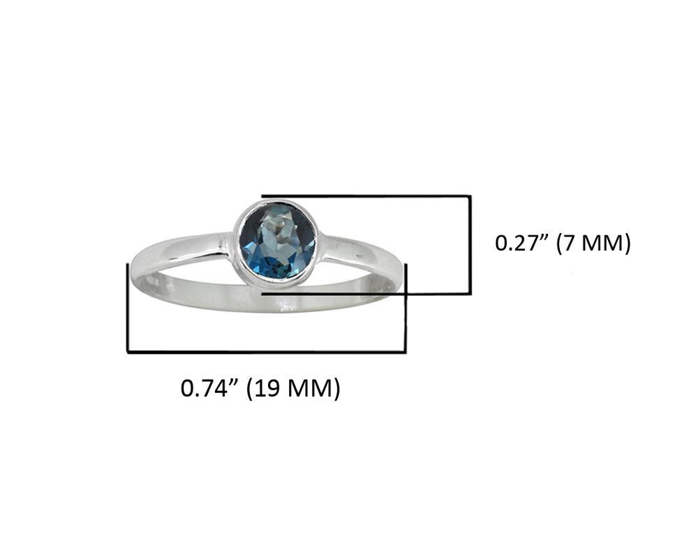 London Blue Topaz Solid 925 Sterling Silver Ring Jewelry - YoTreasure