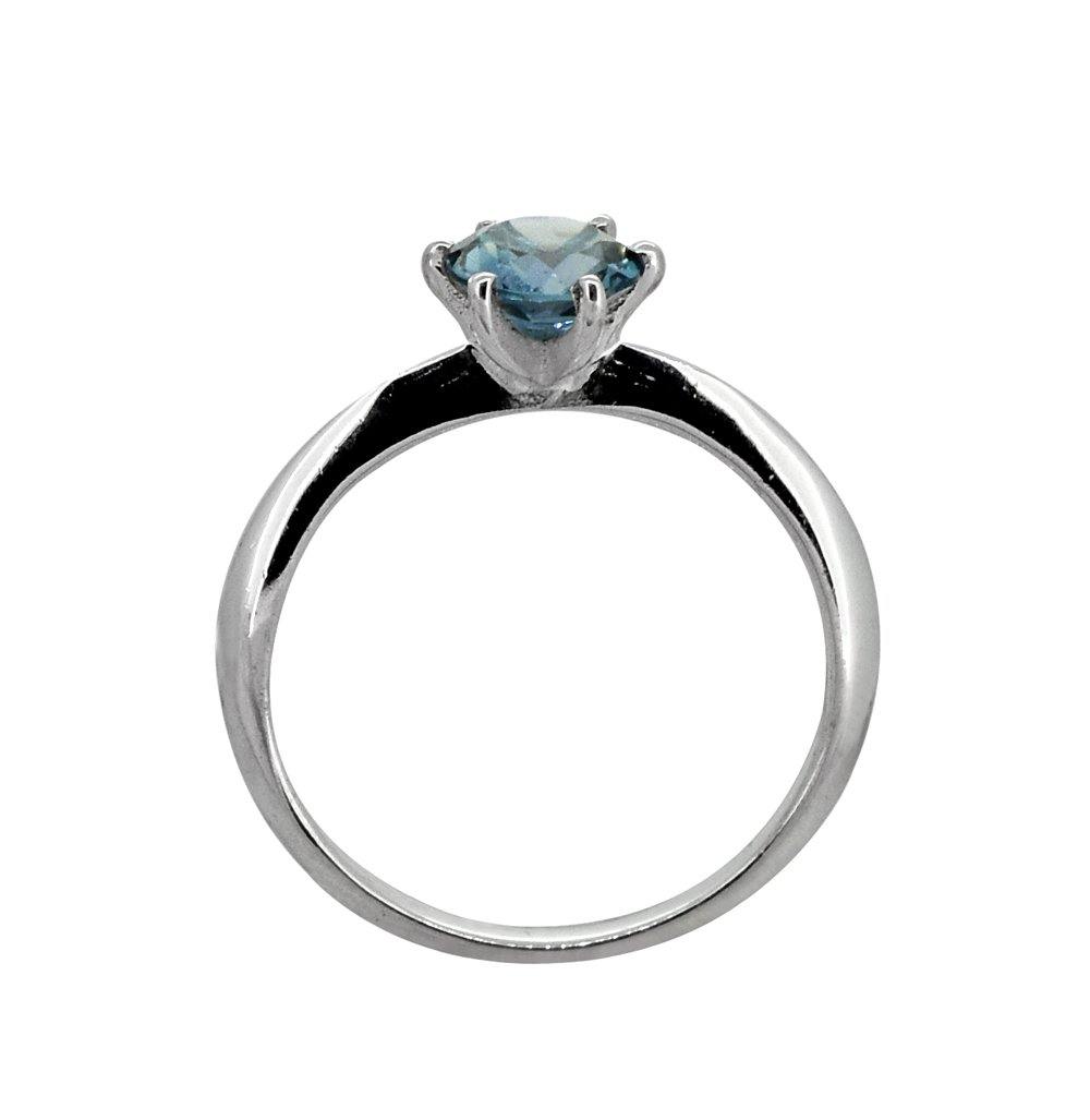 London Blue Topaz Solid 925 Sterling Silver Solitaire Ring Jewelry - YoTreasure