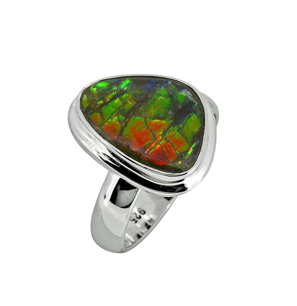 Ammolite Sterling Silver Ring - YoTreasure