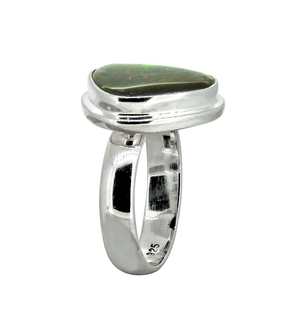 Ammolite Sterling Silver Ring - YoTreasure