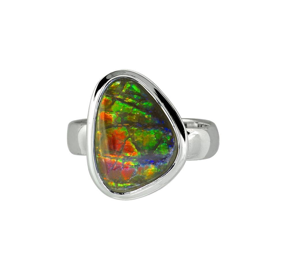 Ammolite Sterling Silver Ring - YoTreasure