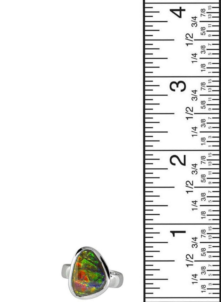Ammolite Sterling Silver Ring - YoTreasure