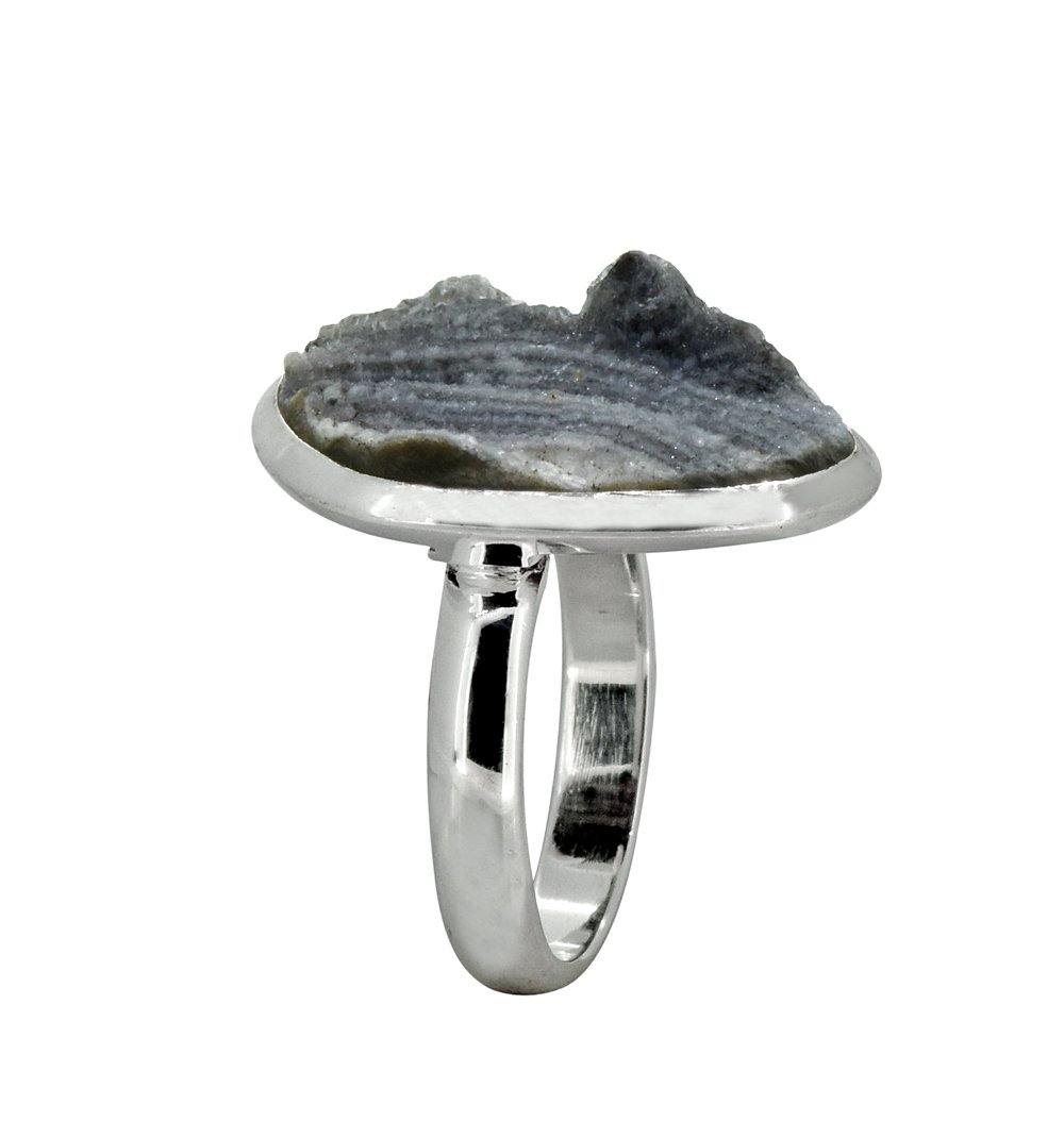 Desert Druzy Solid 925 Sterling Silver Ring Jewelry - YoTreasure