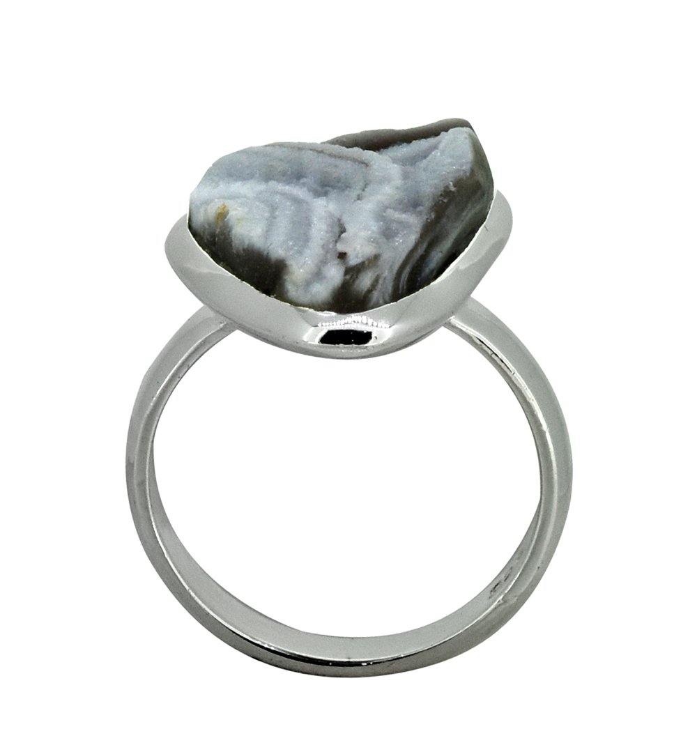 Desert Druzy Gemstone Solid 925 Sterling Silver Ring - YoTreasure