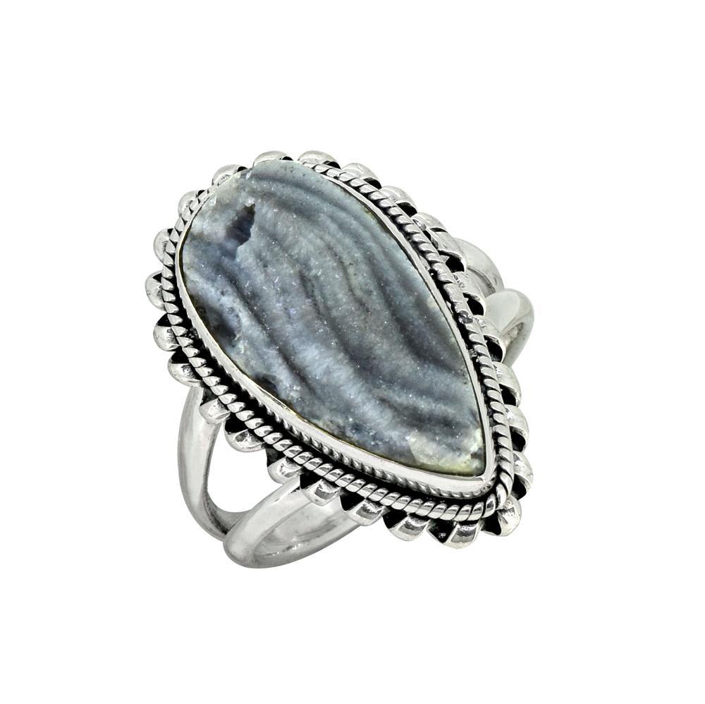 Desert Druzy Solid 925 Sterling Silver Designer Ring - YoTreasure