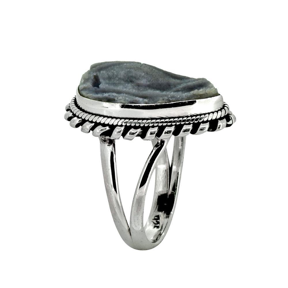 Desert Druzy Solid 925 Sterling Silver Designer Ring - YoTreasure