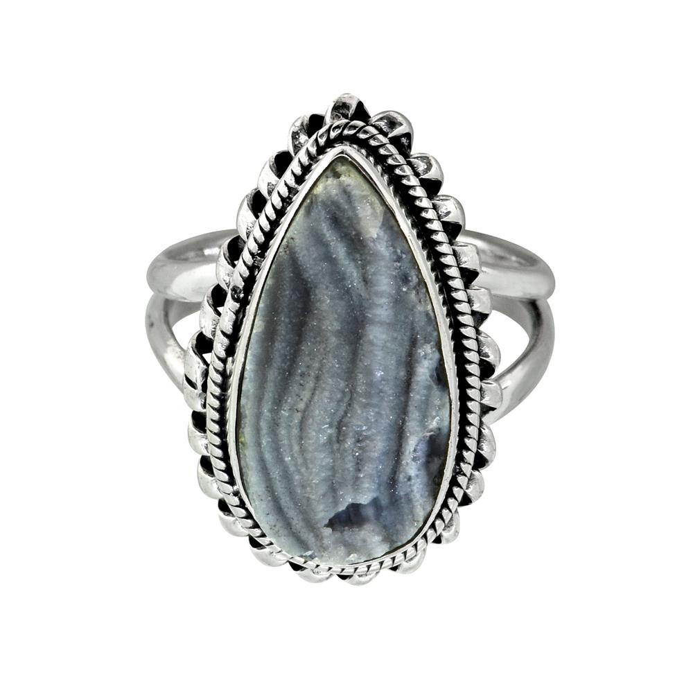 Desert Druzy Solid 925 Sterling Silver Designer Ring - YoTreasure